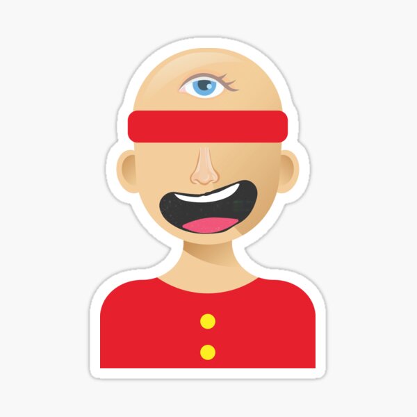 Item preview, Funny laughing bald man with third eye designed and sold by darshants.