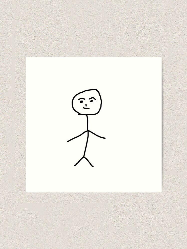 Funny stickman - minimal drawing aesthetic | Poster