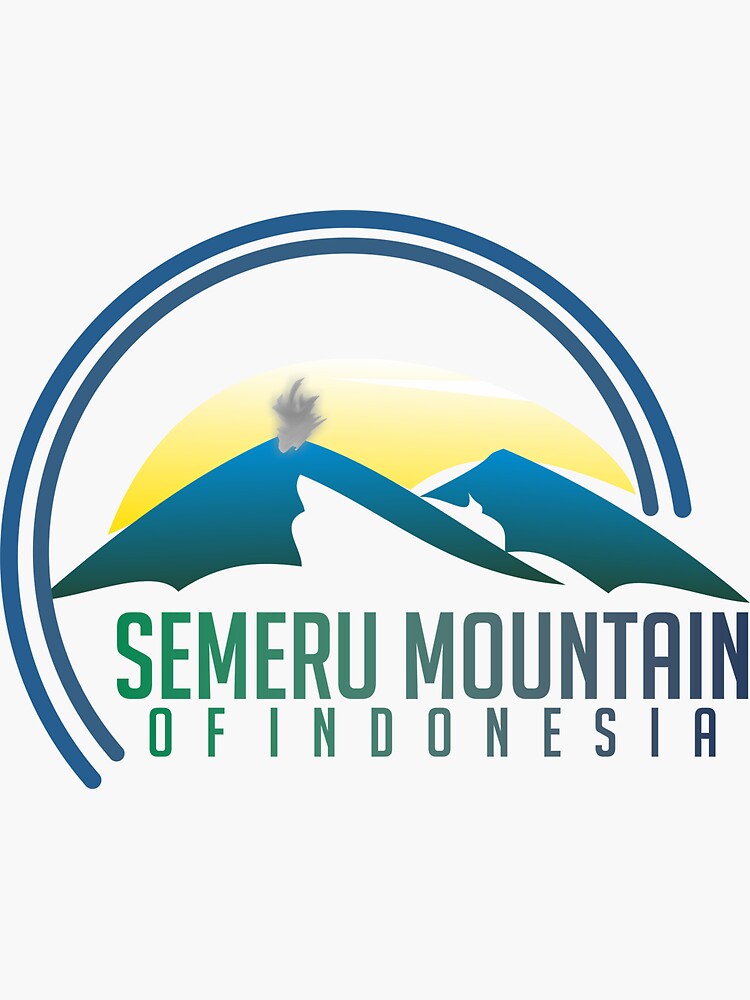 Semeru Mountain Of Indonesia Sticker For Sale By Khaleedart Redbubble