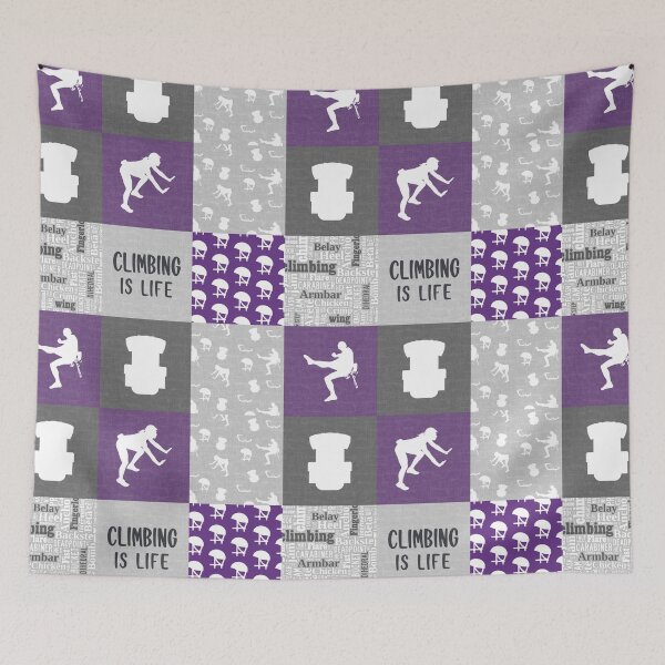 Item preview, Climbing Is Life Patchwork  designed and sold by SweetPea49.