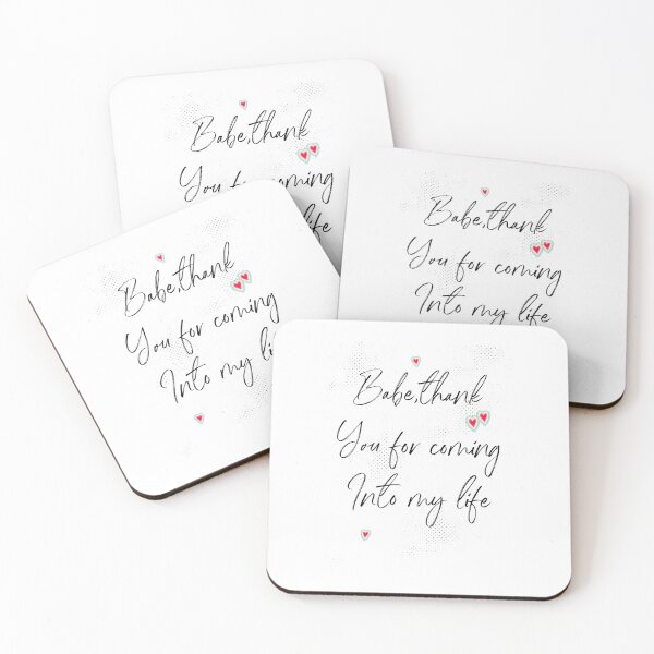 Item preview, thank you for coming into my life quote, with retro heart and halftone designed and sold by InnaMGraphic.