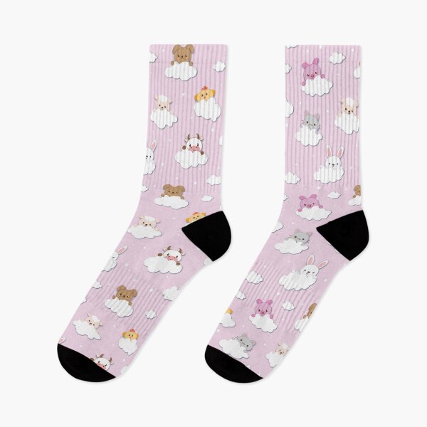 Item preview, Bebé Animales de Granja con Nubes Tema Rosa designed and sold by ZennicDesigns.