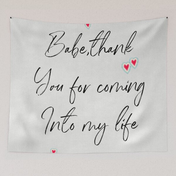 Item preview, thank you for coming into my life quote, with retro heart and halftone designed and sold by InnaMGraphic.