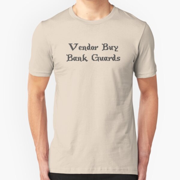 Vintage Online Gaming Vendor Buy Bank Guards Slim Fit T-Shirt