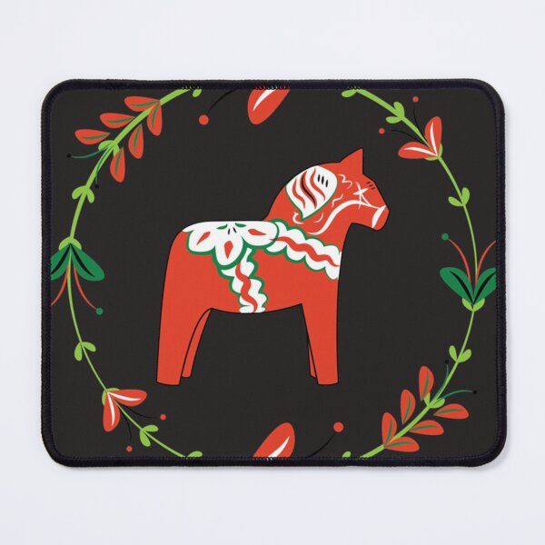 Item preview, Dala Horse with Swedish Folk Art Wreath Classic designed and sold by larowfg.