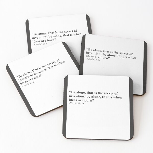 Item preview, nikola tesla quote Alone designed and sold by Gagad.