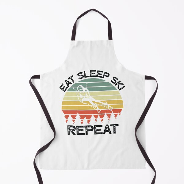 Item preview, Eat Sleep Ski Repeat Vintage Sunset Skier - Skiing Quotes designed and sold by husseiN-IQ.