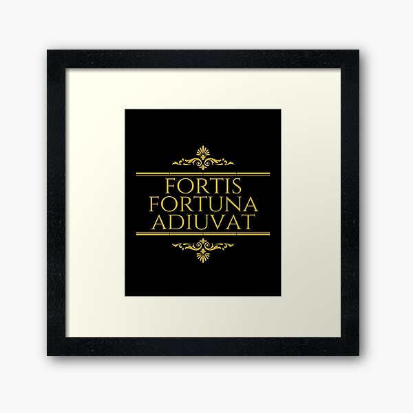 Item preview, Fortis Fortuna Adiuvat - Fortune Favors the Bold - Stacked Gold - Latin Phrases designed and sold by ElementJourney.