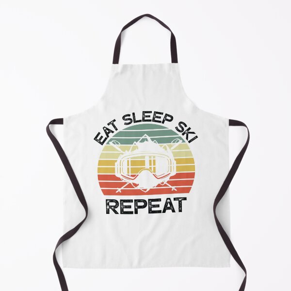 Item preview, Eat Sleep Ski Repeat Vintage Sunset Skier - Skiing Quotes designed and sold by husseiN-IQ.