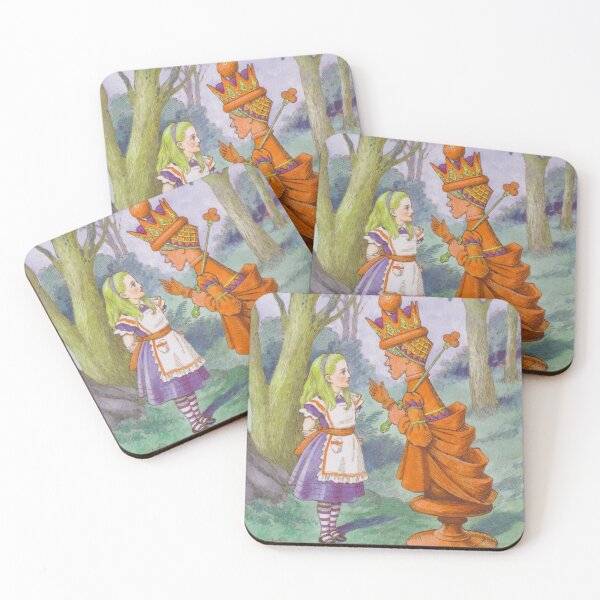 Item preview, Alice in Wonderland and Chess Piece Funny Fantasy Picture Playing Piece designed and sold by Mauswohn.