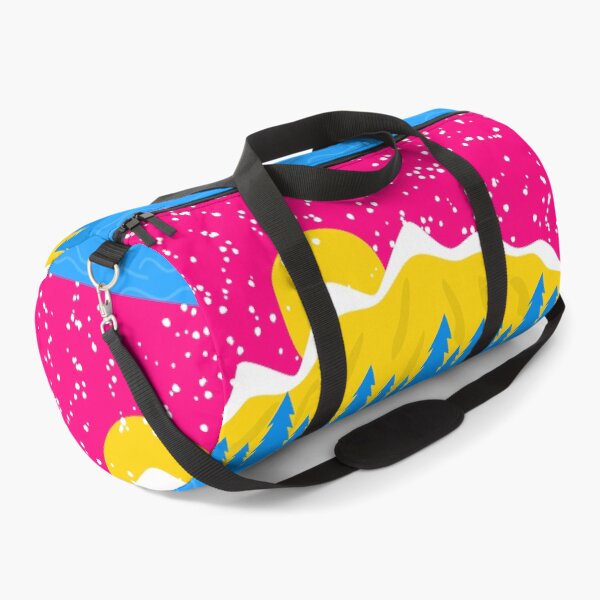 Item preview, Pansexual Pride Flag Mountain Landscape Snow Lake Sunset designed and sold by cashewdays.