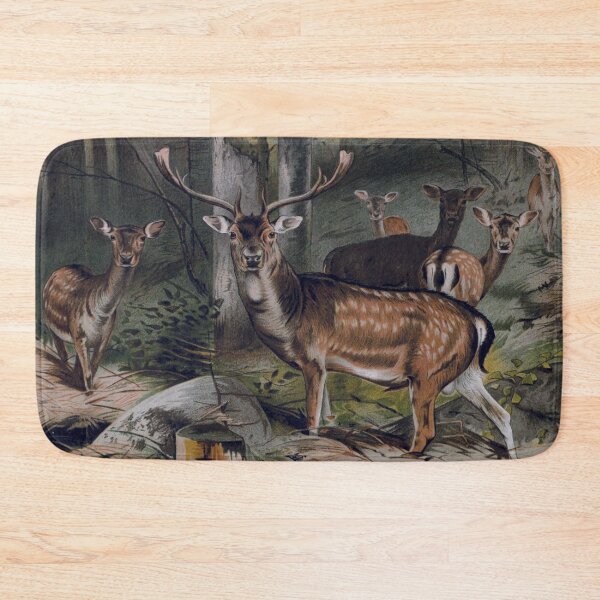 Item preview, Vintage Deer Artwork | Old Wildlife Paintings | Fallow Deer  designed and sold by WadeLestat.