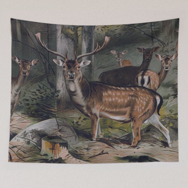 Item preview, Vintage Deer Artwork | Old Wildlife Paintings | Fallow Deer  designed and sold by WadeLestat.