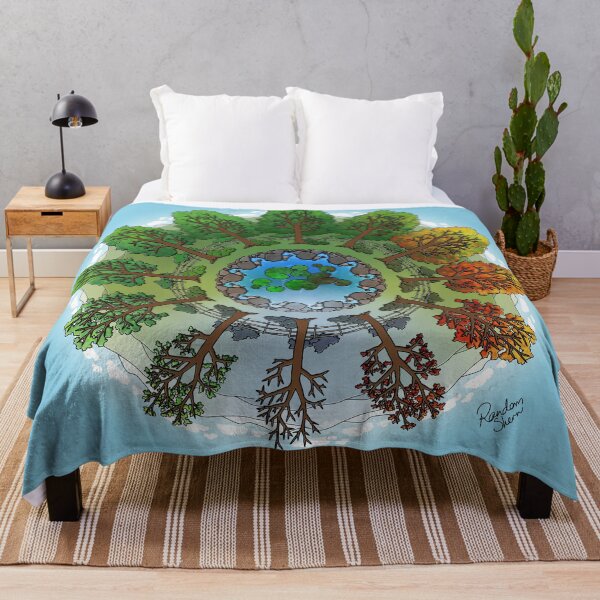Item preview, Tree Seasons, Worldflower 19, Landscape Abstract Digital Art. designed and sold by Random Shern Creations.