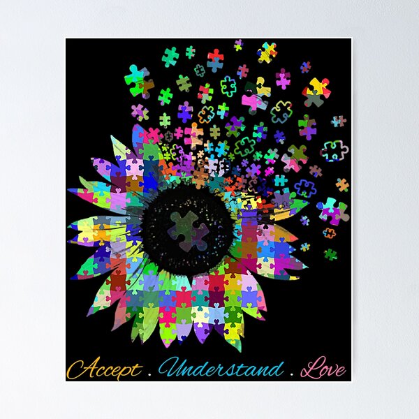 Item preview, Accept Understand Love-Sunflower Autism Awareness designed and sold by SARAHKUHNS.