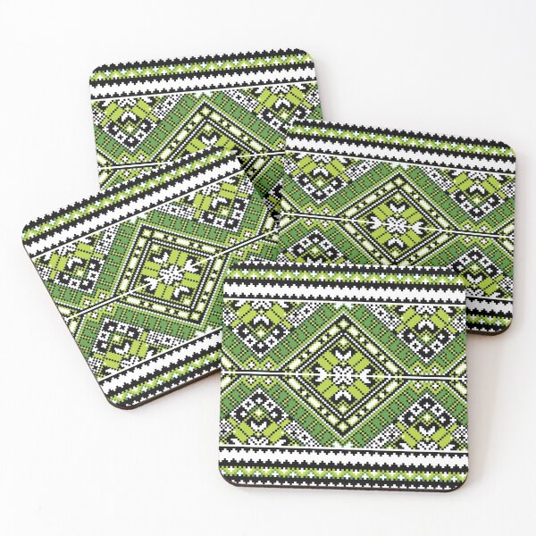 Item preview, Ukrainian Traditional Ornament Vyshyvanka Green designed and sold by boozkova-vorona.