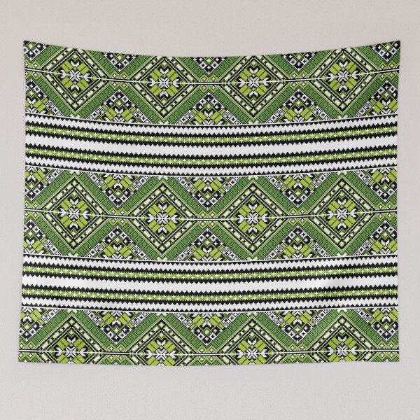 Item preview, Ukrainian Traditional Ornament Vyshyvanka Green designed and sold by boozkova-vorona.