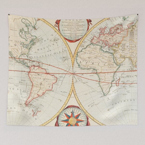 Item preview, Bowles's new pocket map of the world designed and sold by capotees.