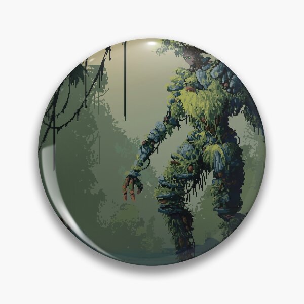 Artikelvorschau, Pixel-Kunst - Natur-Golem - DIGITAL ART Blended WITH Nature Fantasy-Mythologie - grüner Golem mit Pilzen entworfen und verkauft von Mad-Boy.