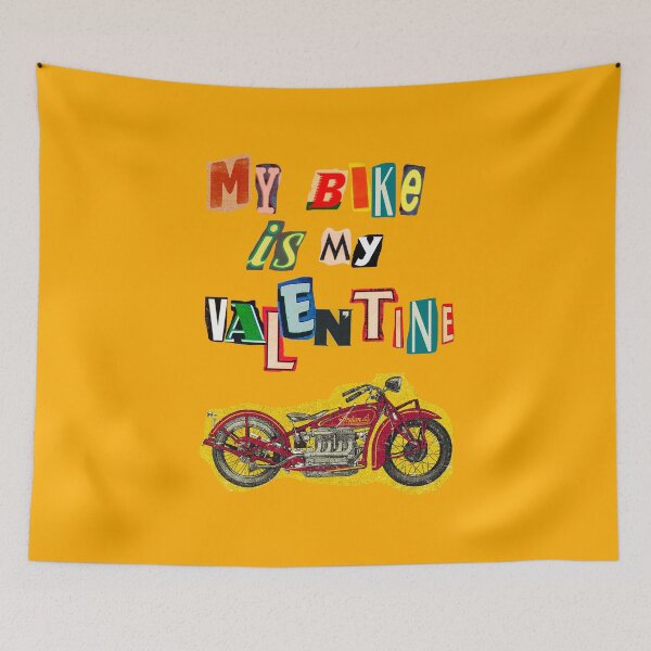 Item preview, bike is my valentine retro alphabet designed and sold by InnaMGraphic.