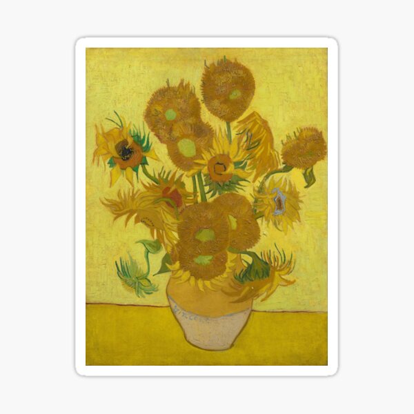 Vista previa del artículo con la obra «Vincent van Gogh, Girasoles», diseñado y vendido por Art  Outlaws.
