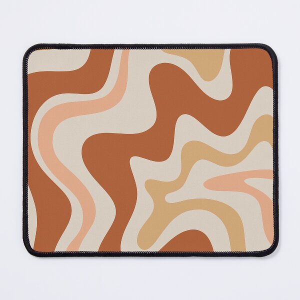 Aperçu de l'œuvre Liquid Swirl Retro Modern Abstract dans les tons de terre créée et vendue par kierkegaard.