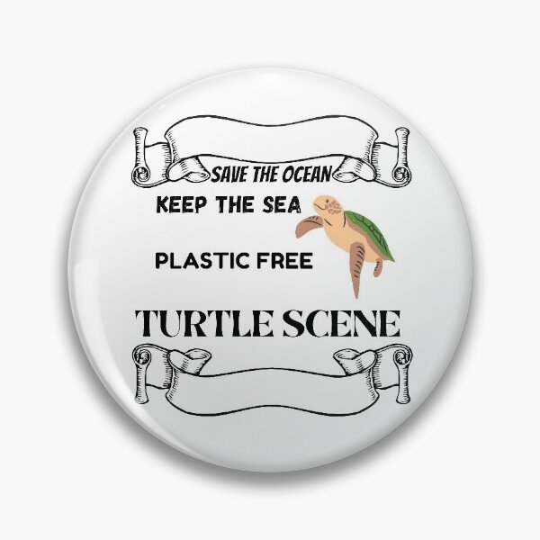 Item preview, Save The Ocean Keep the Sea Plastic Free Turtle Scene designed and sold by Med30.