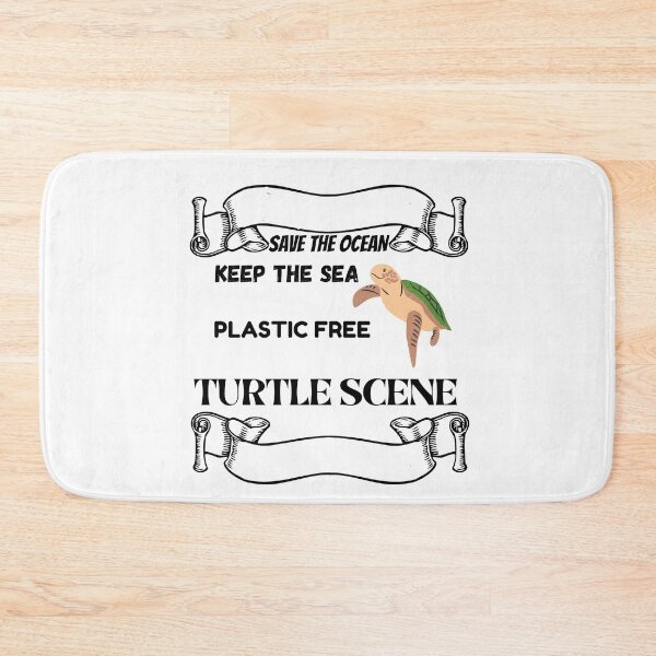 Item preview, Save The Ocean Keep the Sea Plastic Free Turtle Scene designed and sold by Med30.