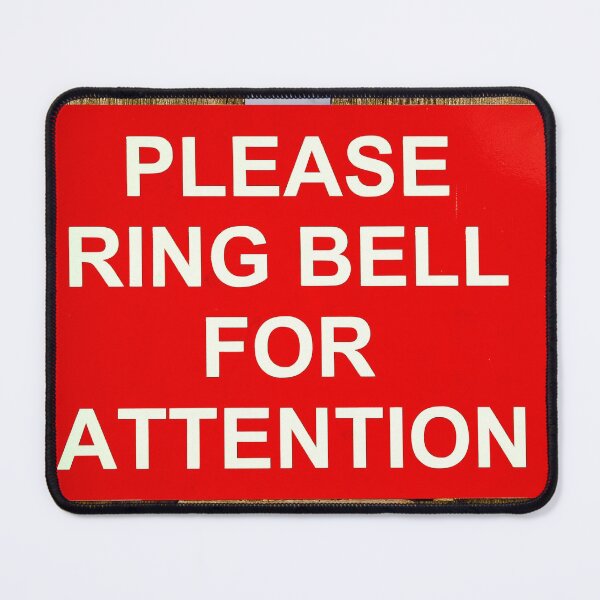 Item preview, Red and white ring bell sign designed and sold by steveball.