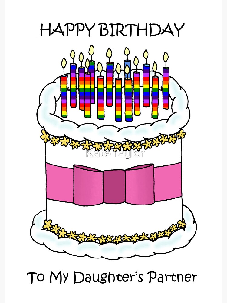 "Happy Birthday to My Daughter's Partner" Sticker for Sale by