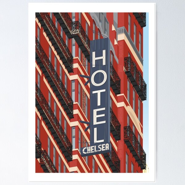 Item preview, Chelsea Hotel designed and sold by CarvedGreenman.