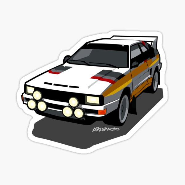 Audi Quattro Sticker SET x9 Racing S Line Sport Vinyl Decal Emblem BLACK/RED