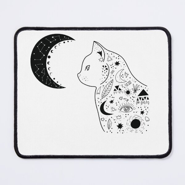 Item preview, cosmic cat illustration designed and sold by Hoetoons.