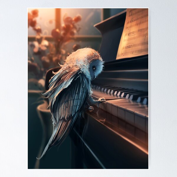 Item preview, Owl - Piano Lesson designed and sold by MarthaJonesa.