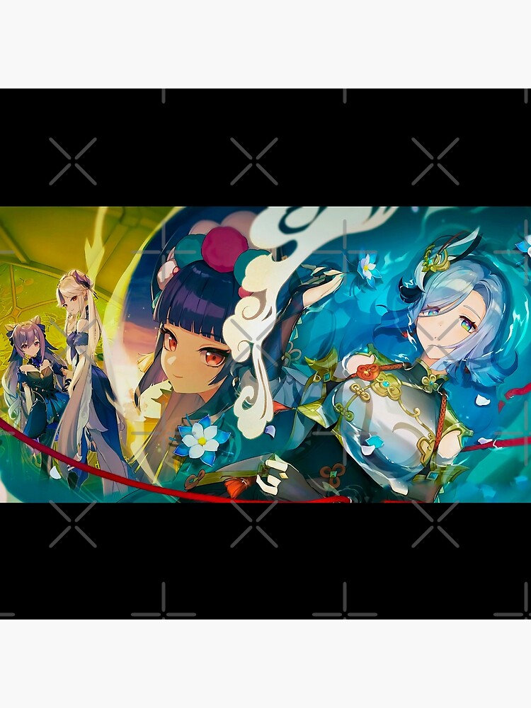 "Genshin Impact Shenhe Yunjin Ningguang Keqing Banner" Art Print for Sale by trevitea Redbubble