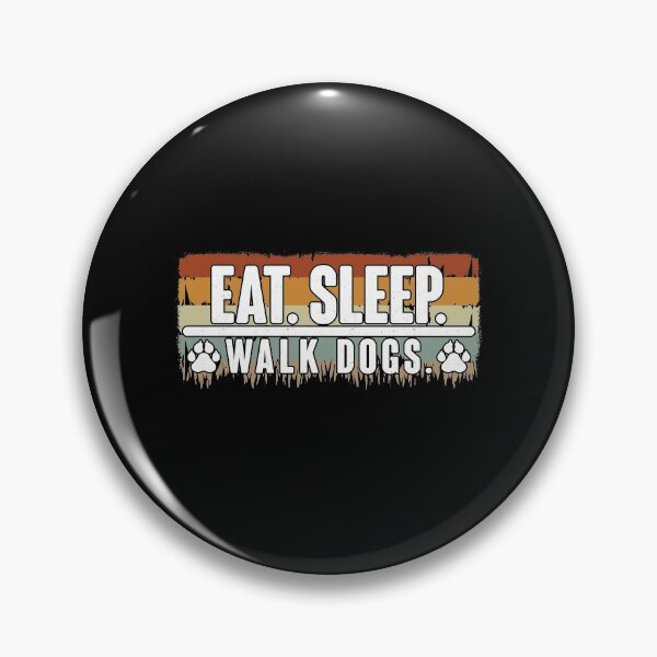 Item preview, Retro Vintage Distressed Eat Sleep Walk Dogs - Cool Design Gift Idea For Dog Lovers designed and sold by Prince - Bestseller ★★★★★.