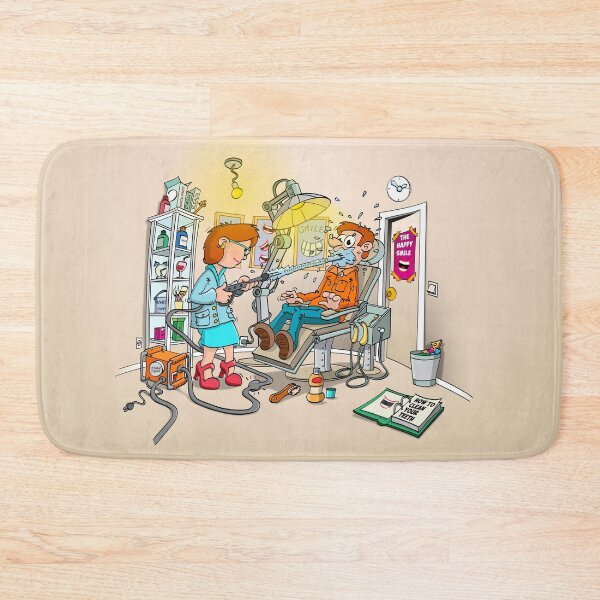 Item preview, How to clean your teeth. Dentist cartoon. designed and sold by Stef Ringoot, cartoons and illustrations.