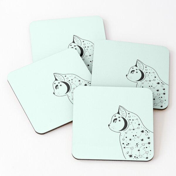 Item preview, cosmic cat illustration  designed and sold by Hoetoons.
