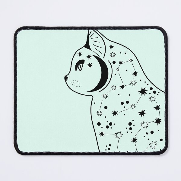 Item preview, cosmic cat illustration designed and sold by Hoetoons.