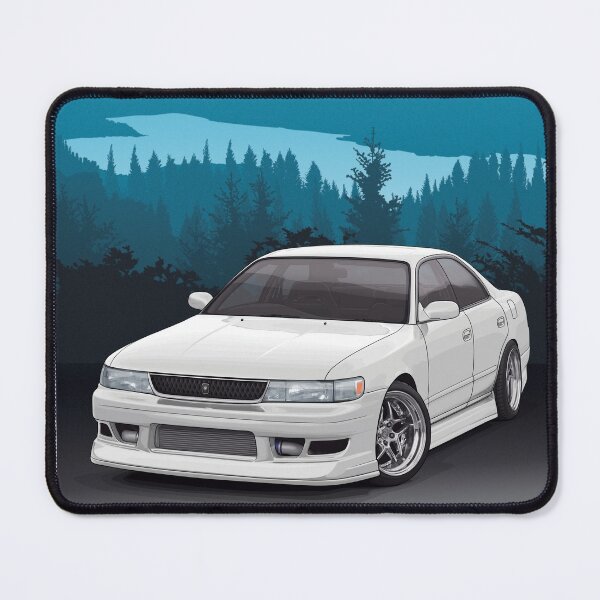 Item preview, Chaser JZX90 with mountains background designed and sold by ArtyMotive.