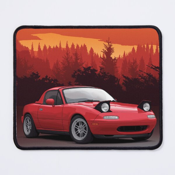 Artikelvorschau, Mx5/Miata NA MK1-Abbildung mit Gebirgshintergrund entworfen und verkauft von ArtyMotive.