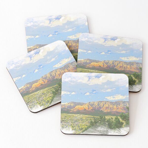 Item preview, Arizona Dusk Thunder Mountain Watercolor Painting designed and sold by Dingy Designs.