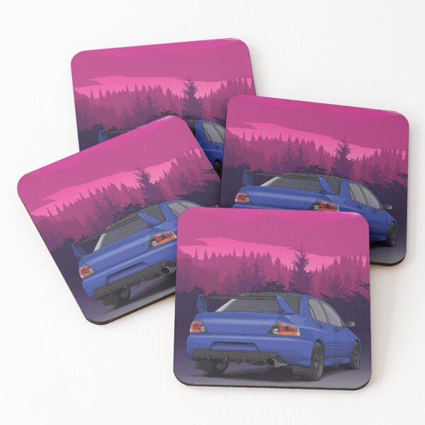 Item preview,  Evo 9 illustration with mountains background designed and sold by ArtyMotive.