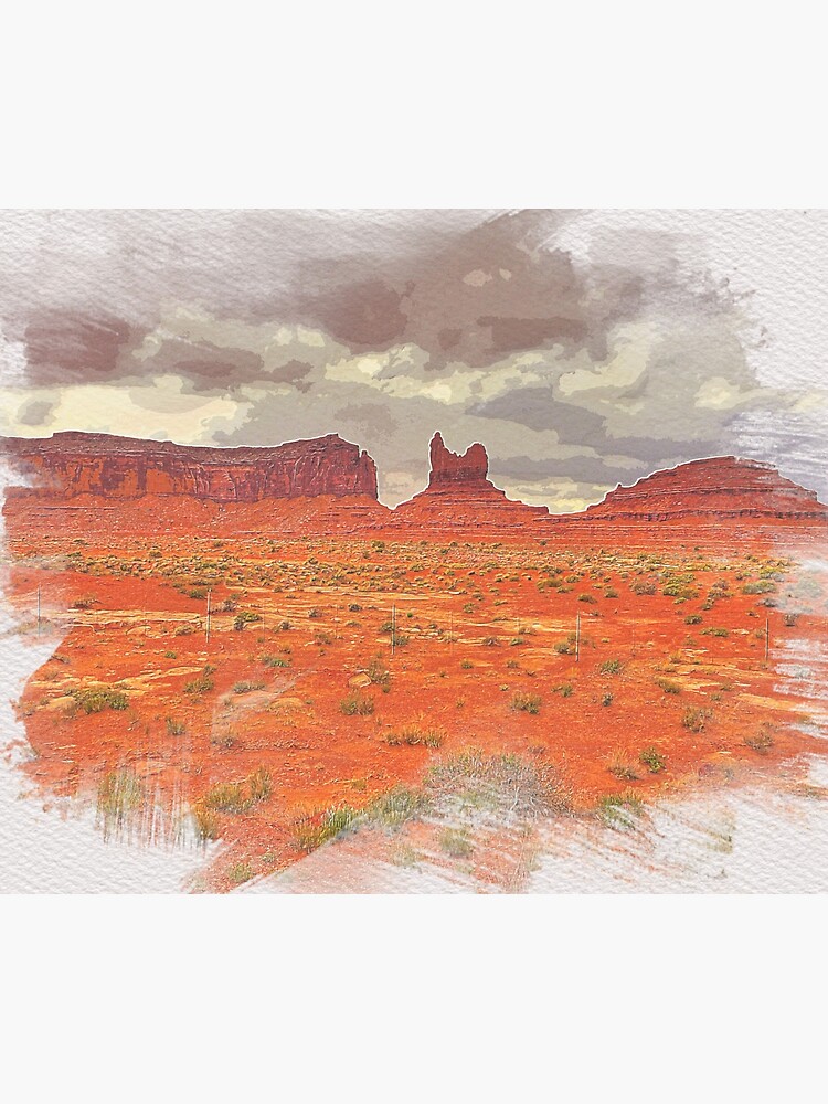 "Arizona Kayenta Monument Valley Watercolor" Poster for Sale by abdo