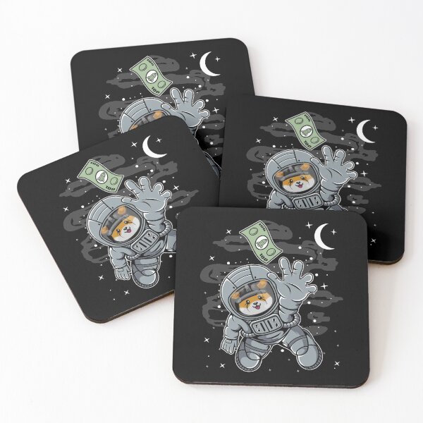 Item preview, Astronaut Reaching Out Floki Inu Coin To The Moon Crypto Token Cryptocurrency Blockchain Wallet HODL designed and sold by AdamRoberts90.