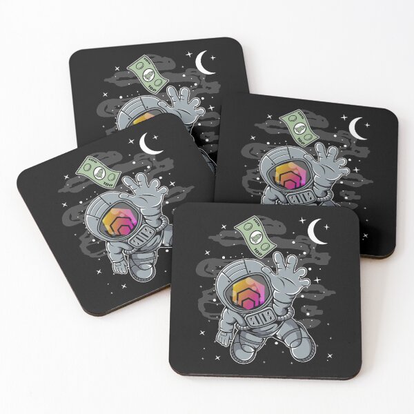 Item preview, Astronauta extendiendo la moneda HEX a la luna Monedero de cadena de bloques de criptomoneda Token criptográfico HODL designed and sold by AdamRoberts90.