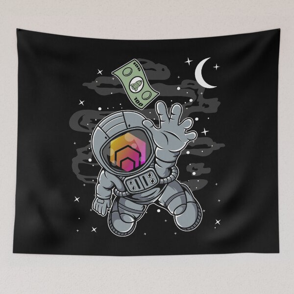 Item preview, Astronaut Reaching Out HEX Coin To The Moon Crypto Token Cryptocurrency Blockchain Wallet HODL designed and sold by AdamRoberts90.