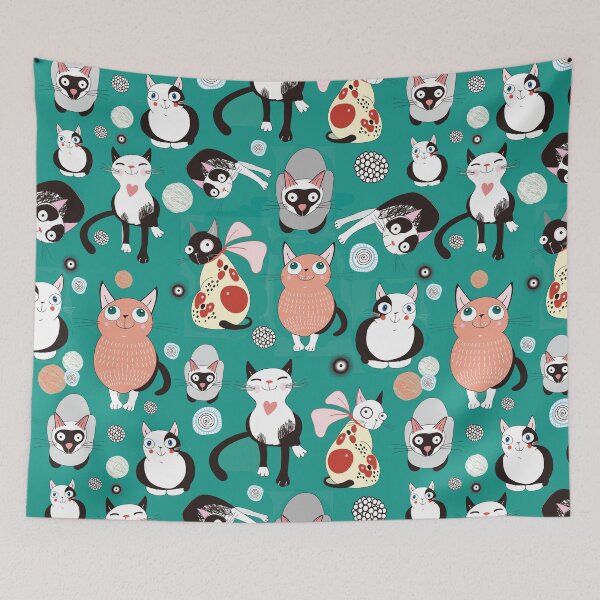 Item preview, Japanese cartoon cat background designed and sold by VinCut.
