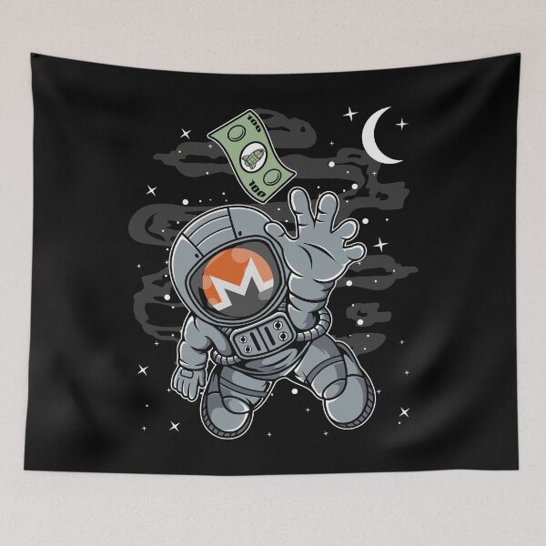 Item preview, Astronaut Reaching Out Monero XMR Coin To The Moon Crypto Token Cryptocurrency Blockchain Wallet HODL designed and sold by AdamRoberts90.