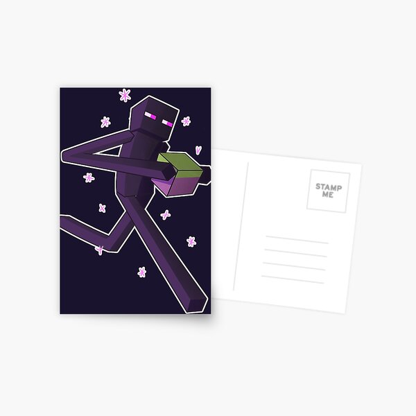 Minecraft Enderman and Creeper Postcard for Sale by ddkart